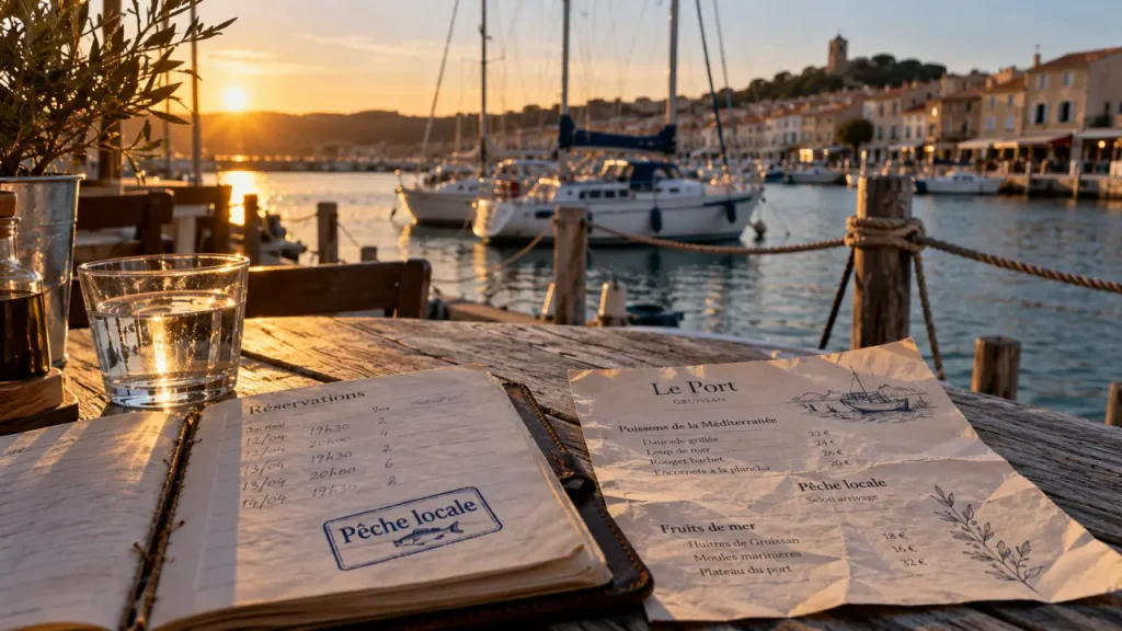 Meilleur restaurant au port de Gruissan : pêche locale, terrasse ou budget maîtrisé ?